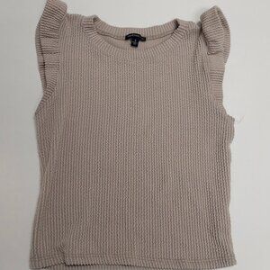 Women's size S beige sleeveless shirt